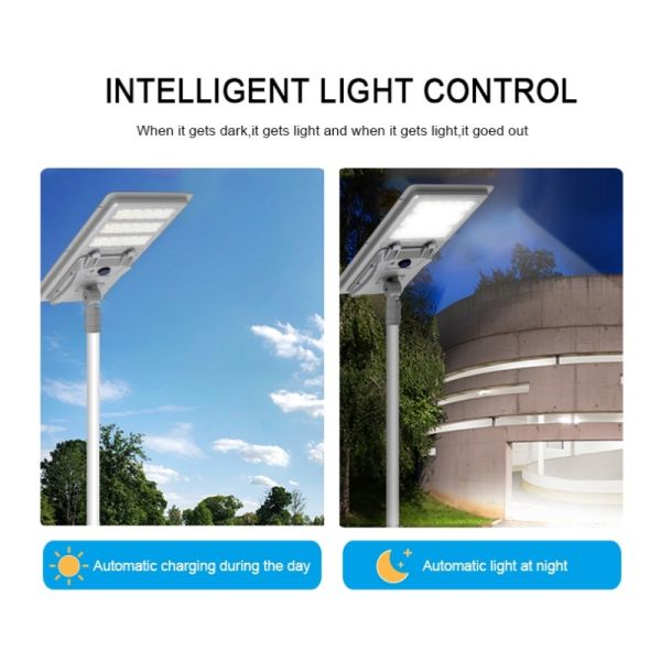 LED Solar Street Light With Remote Control Automatic Dimming for Industrial Parks
