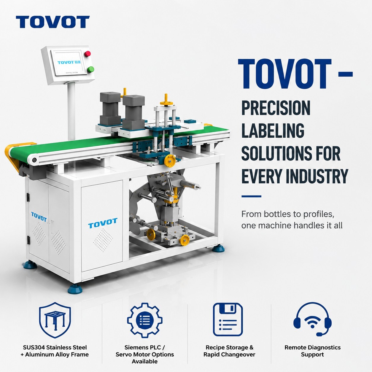 25–80 Pcs/Min Print And Apply Label Applicator Systems For Cartons / Flat Packages