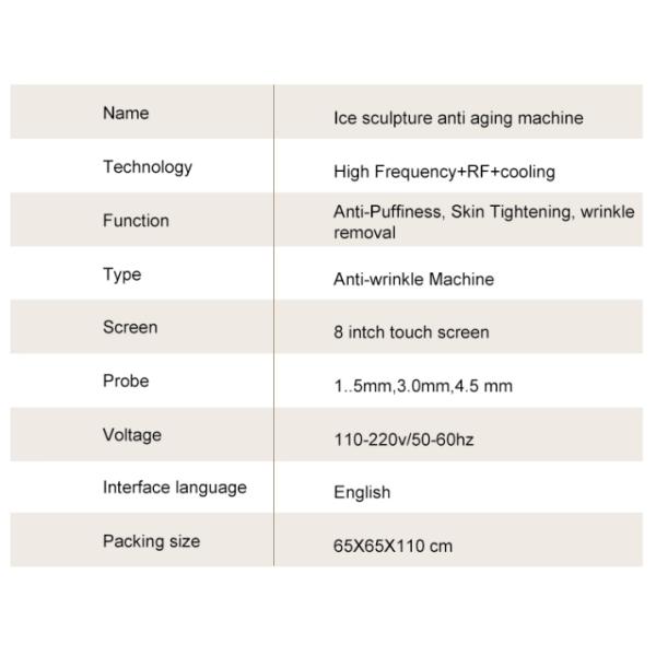 Анти- старея ледяная скульптура радиолокатора оборудования красоты РФ лицевая для удаления морщинки