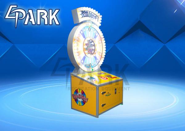 Spin N Win Lottery Redemption Equipment / Ticket Vending Machine Drop Coin Game