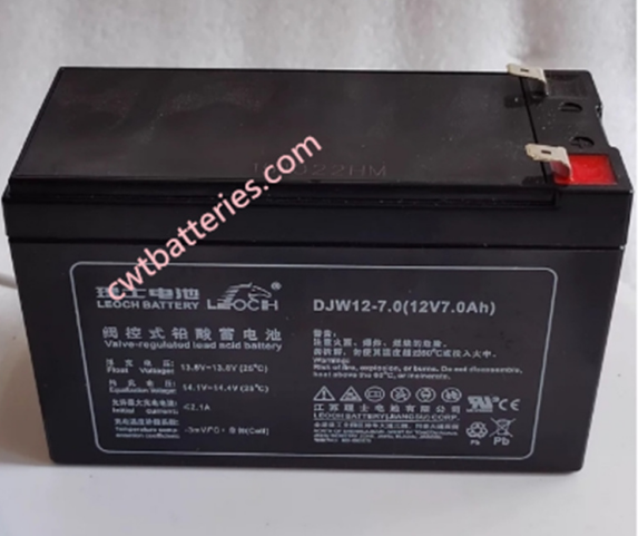 Black LEOCH DJW12-7.0 UPS Batteries AGM Acide au plomb scellé 12V 7AH