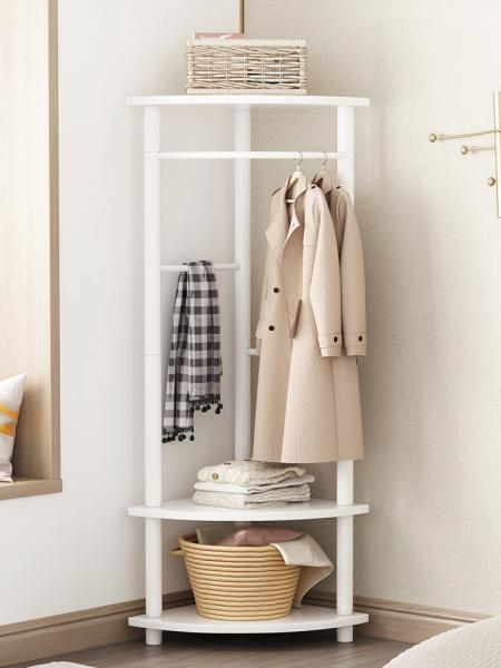Space Saving Corner Freestanding Coat & Hat Racks With Shoe Rack