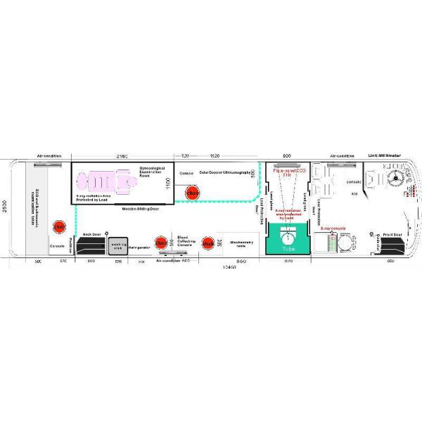 Kingrun Mobile Blood Donation Truck , Hospital Physical Examination Vehicle