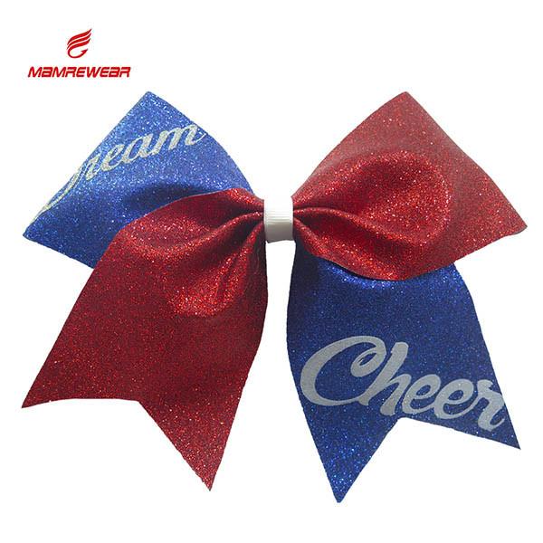 Ponytail Sublimation Personalized Cheer Bows / Senior Cheer Bows For Decoration