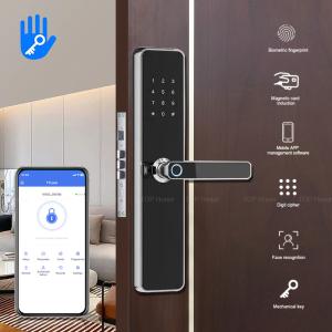 半導体 スマート フロント ドア 鍵 指紋 IC カード パスワード TT ロック アクセス