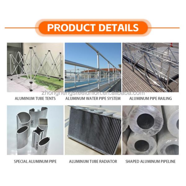 Rectangular Square Aluminum Alloy Tubes Profile Large Diameter Custom Tolerance 0.01