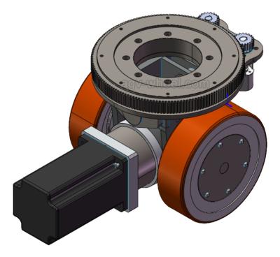 3KW Robot AGV Steering Wheel Large Heavy Duty Forklift Drive Wheel
