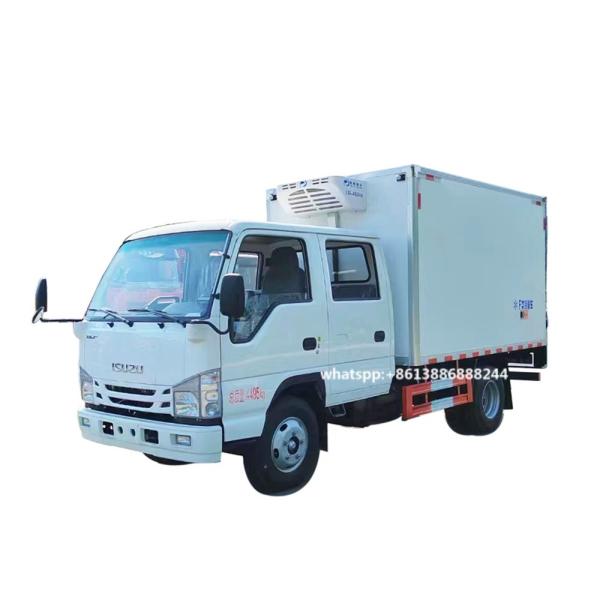 I Suzu 4*2 réfrigérateur à double rangée camion congélateur camion de stockage à froid