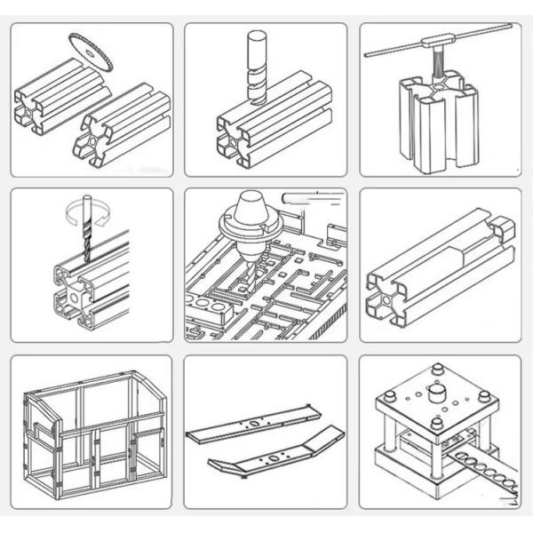 Profilé en alliage d'aluminium extrudé 40*80, profilé en aluminium extrudé à fente en T