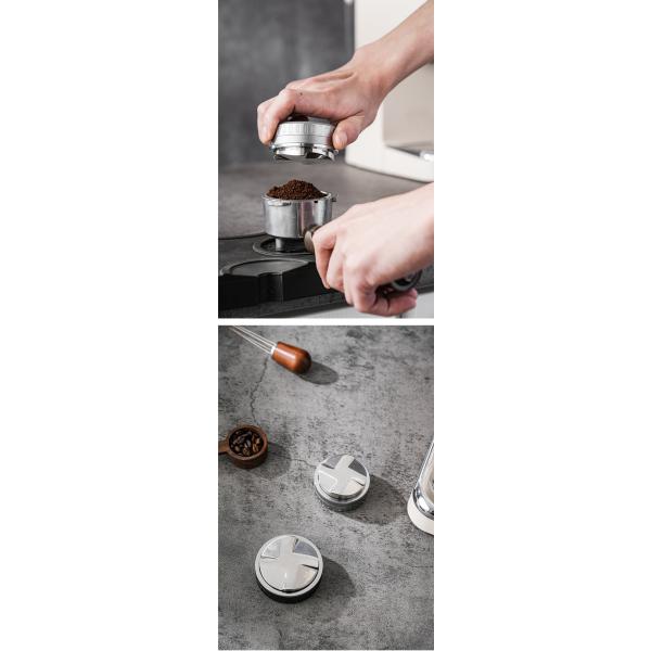 Adjustable Depth Coffee Dispenser 58mm Metal Set for Coffee Tea Tools Type Coffee Tampers