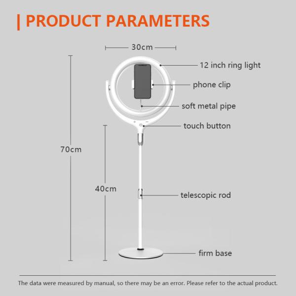 2800lm 10W Beauty Fill Light 12inch USB Live Streaming Ring LED Lamp 96 leds