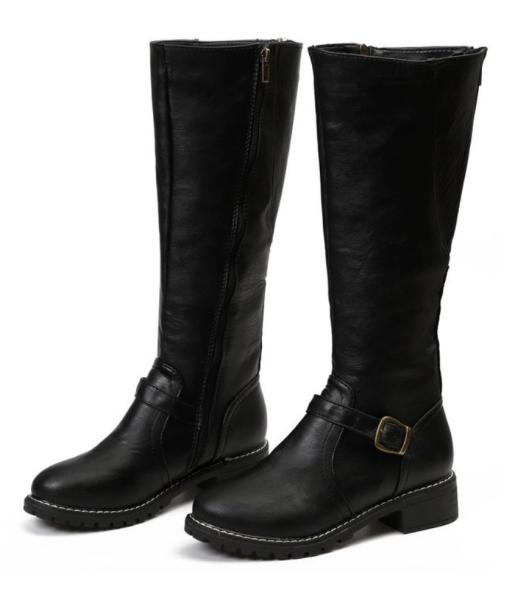 Sapatos femininos de salto alto de altura média para o outono e inverno
