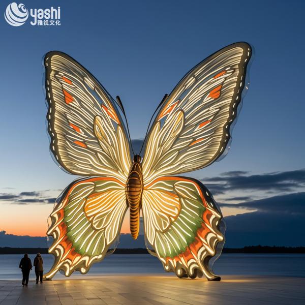 Large Outdoor Decorative Light Butterfly Shaped Customizable