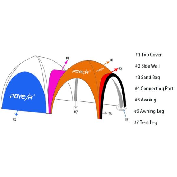 Oxford Cloth PVC Inflatable Advertising Tent Sealed Air Frame Design