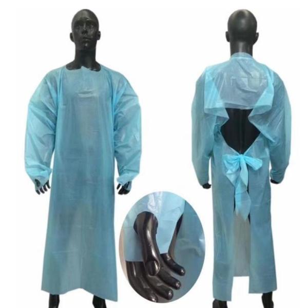 CPE GOWN, PLASTIC MEDICAL DISPOSABLE APRONS FOR DOCTOR, BIOHAZARD APRON, SURGICAL APRON, LOGO CUSTOMIZED EXAM APRON
