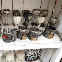 Viking Stainless Steel Skull Coffee Mug Viking Skull Beer Mugs Gift for Men Father's Day Gifts