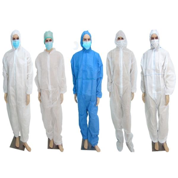 ПЭ покрыло костюм Ковералл ПП устранимый Бреатабле для больницы/клиники/медицинского центра