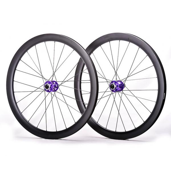 700C RUJIXU Carbon Fiber 46MM Rim Five Perrin Disc Brake 24H Super Loud HUB Road Disc Brake Wheel Set for End Road Bikes