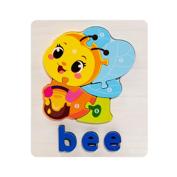 2025 Early Educational 3d Animal Traffic Jigsaw Game Children Cognitive Wooden Matching Puzzles Board Toys for Kids Boys Girls
