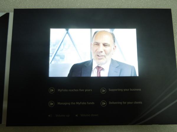 Full Color Printing Video In Print Brochure , 128MB - 8GB Digital Video Brochure
