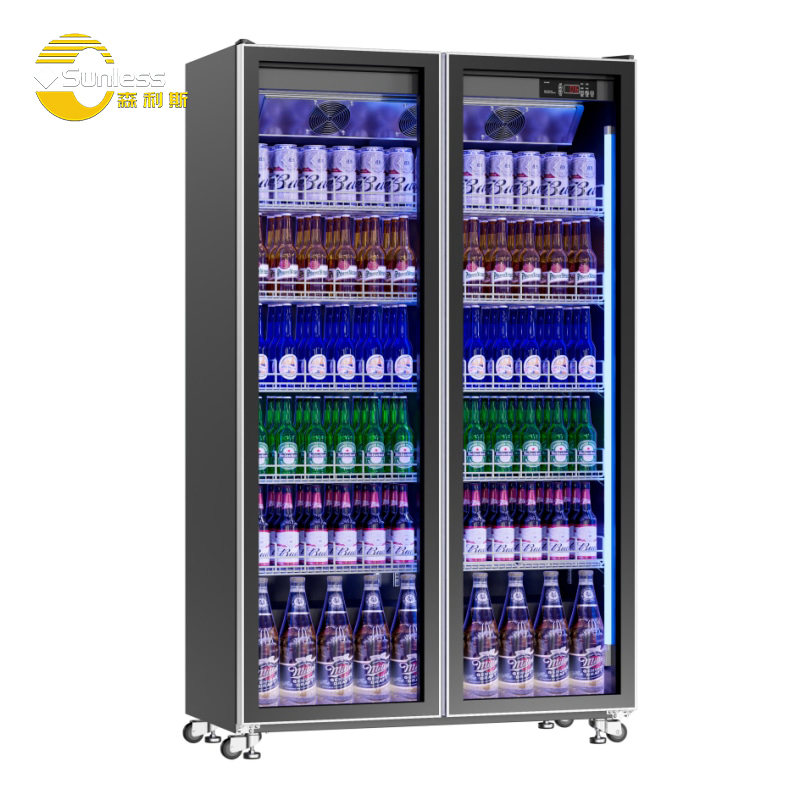 Electric Beer Display Refrigerator 290A Upright Glass Door Chiller Customizable