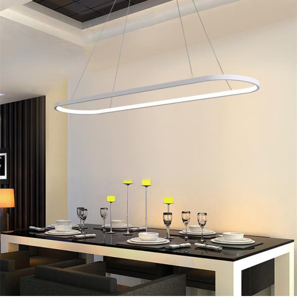 comprimento do cabo acrílico 80cm Ring Chandelier Light conduzido nórdico de 33W 70*20cm