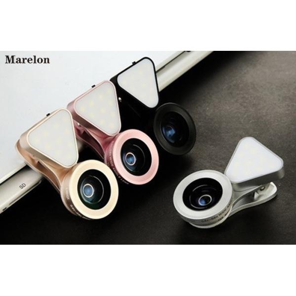 Macro Clip - On Universal Phone Selfie Lens LED Flashlight With Wide Angle 140 Degrees