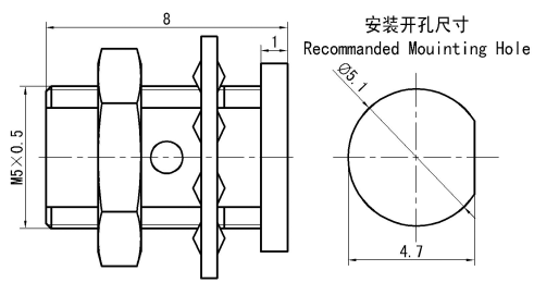 Adaptateur coaxial RF mâle à mâle SMP