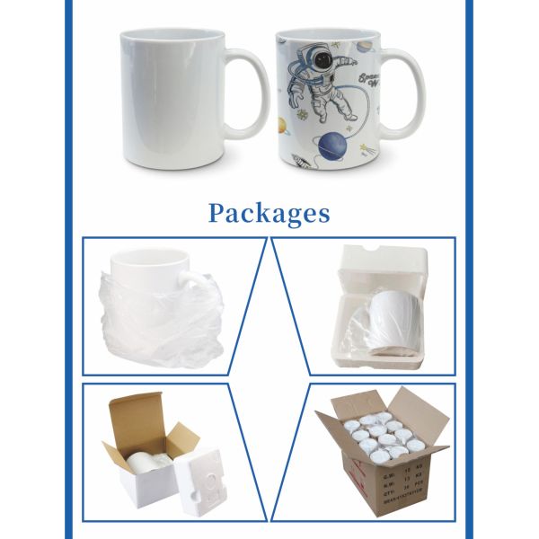 ZELOYAUT Wholesale 11oz/15oz Ceramic Coffee Tea Mugs Custom Sublimation Promotional Business Gifts Personalized Blank Mugs