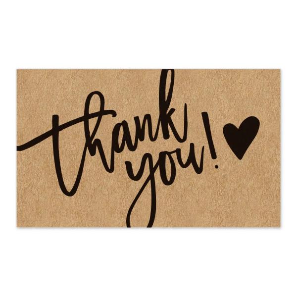 Custom Logo Kraft Paper Appreciate Card Postcard Printing with UV and Offest Printing