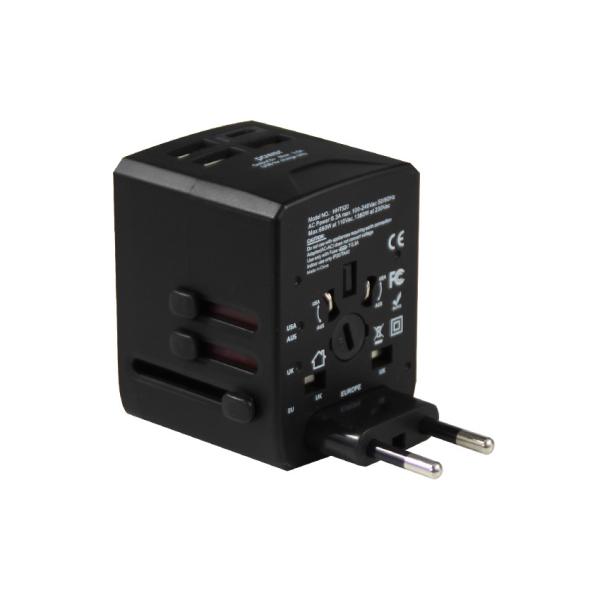 4-in-1 Travel Power Adapter with US EU UK AU Plugs