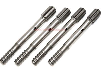 Forged / Carburized Shank Adapters Mining Drill Rods Carbon Steel Material