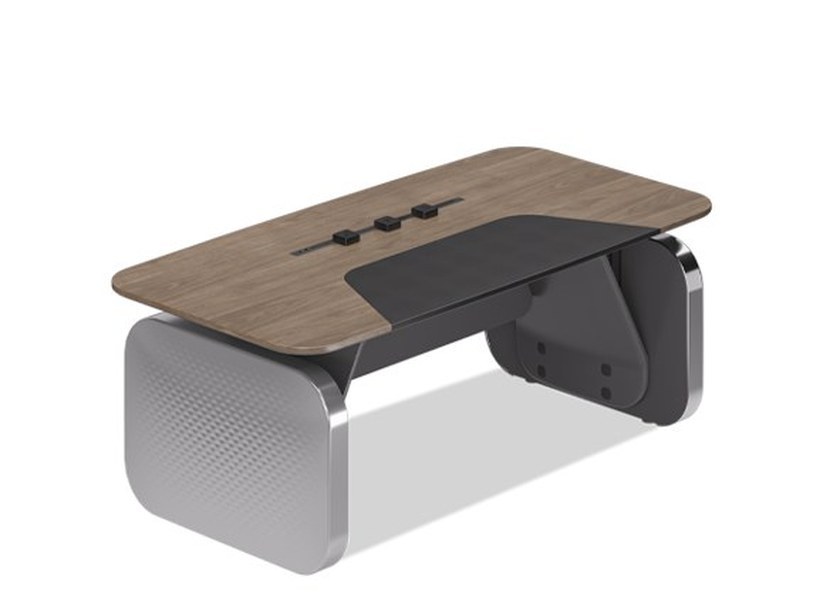 Altaes 2 Modern Executive Desk with Futuristic Aesthetic and W2880*D2240*H750-1150(mm) Dimensions