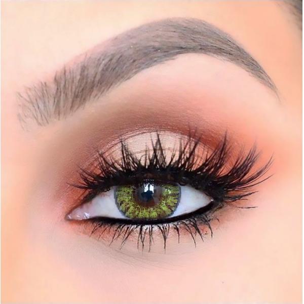 Изготовленные на заказ многоразовые покрашенные контактные линзы ежегодное 14mm оливки моря зеленые