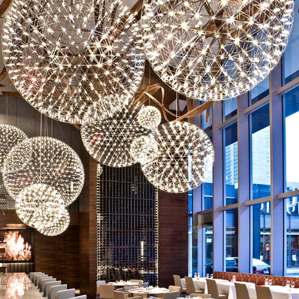 Modern brief spark ball LED Pendant Light fixture Firework Chandelier Raimond Suspension Light(WH-MI-79)
