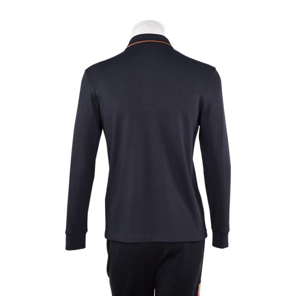 Venda por encomenda Custom Design Homens Plain Manga Longa Polo logotipo camisetas de algodão camisetas