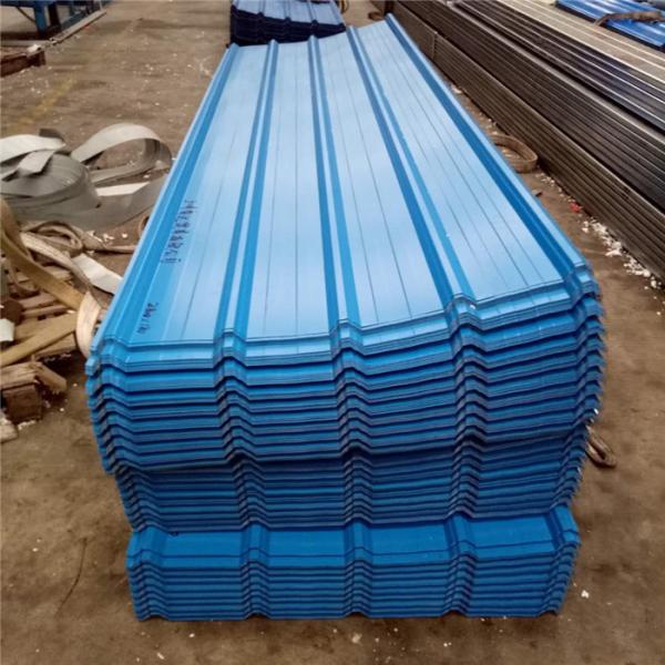 0.476mm blue corrugated color steel roof sheets 2500mm length for living house
