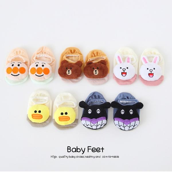 Hot sell summer baby bow socks with cute animal pattern anti-slip socks