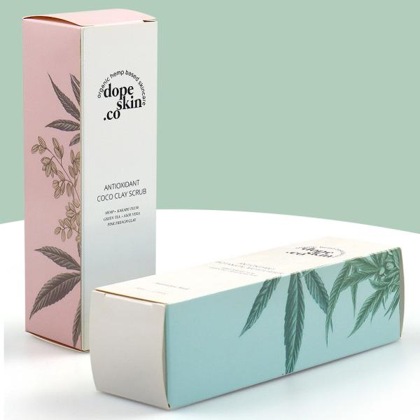 Изготовленная на заказ коробка 350gsm C1S бумажная Skincare упаковывая лоснистым коробку напечатанную слоением сложенную