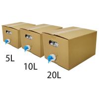 Sac en boîte de 5L, 10L, 20L, qualité alimentaire, transparent, aseptique, pour emballage de vin et de jus en plastique avec robinet et conteneur en carton BIB