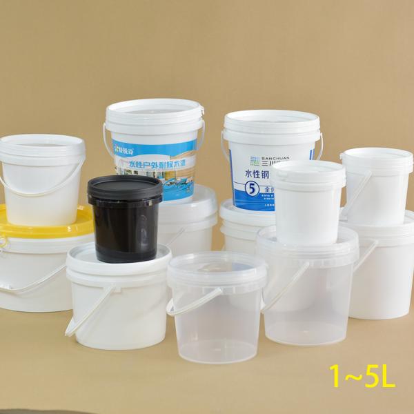 Аксессуары с крышкой Экологически чистый белый пластиковый ведро для хранения пищи с герметичными крышками