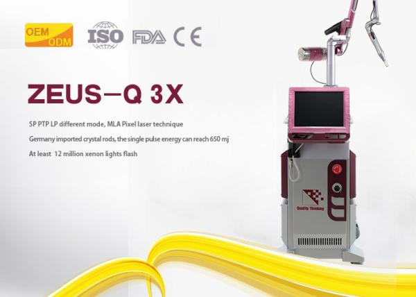 Safe Laser Tattoo Removal Device , Yag Tattoo Removal Machines 800mj Pulse Energy