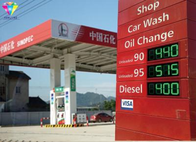 6 Inch LED Gas Price Display Petrol Price Groups Setting For Petrol / Gas Station