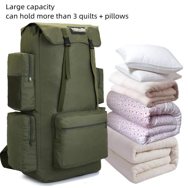 130L Waterproof Camo Backpack Oxford Fabric Softback Polyester