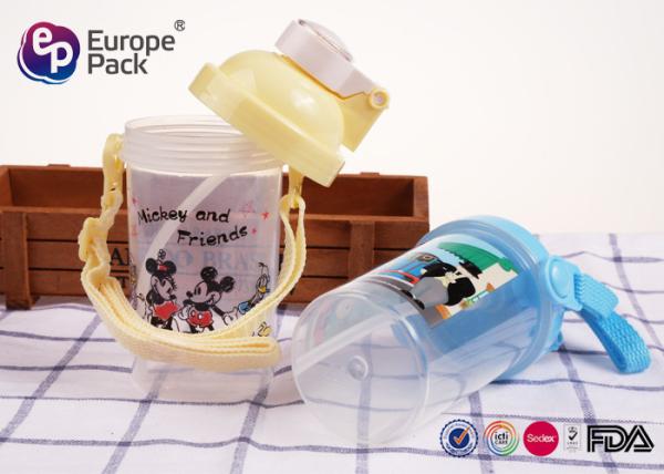 ISO9001 270ml No Leak Kids Plastic Water Bottles Personalised Pantone Color