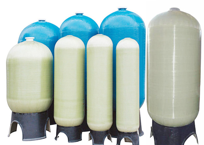 FRP Water Treatment Tank Vessel / Ion Exchange Resin Tank For Filter Water Systems