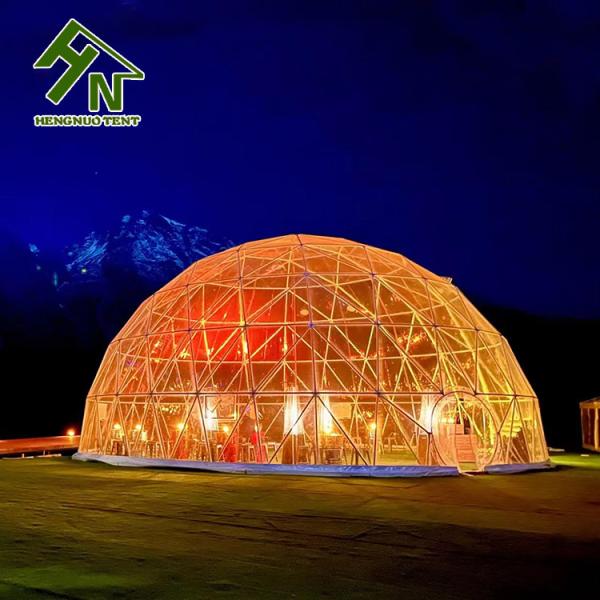 14m Transparent PVC  Igloo Geodesic Dome Tent For Big Party Exhibition