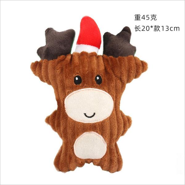Bite Resistant Plush Sounding Plush Dog Toys For Christmas 20x16cm
