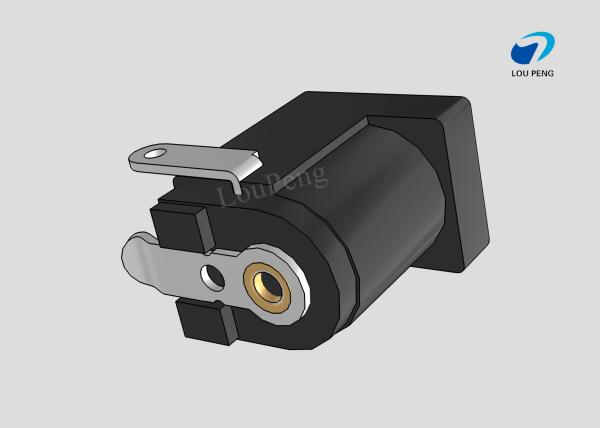 DC Jack Connectors, Cable-to-Board, 3 Position, Jack, 25VDC Operating Voltage, Right Angle, Printed Circuit Board, DIP