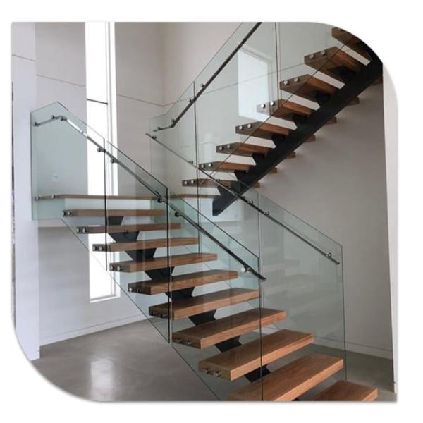900mm / 1100mm Customized Handrail Glass Balustrade With 8mm - 17.5mm Glass Thickness